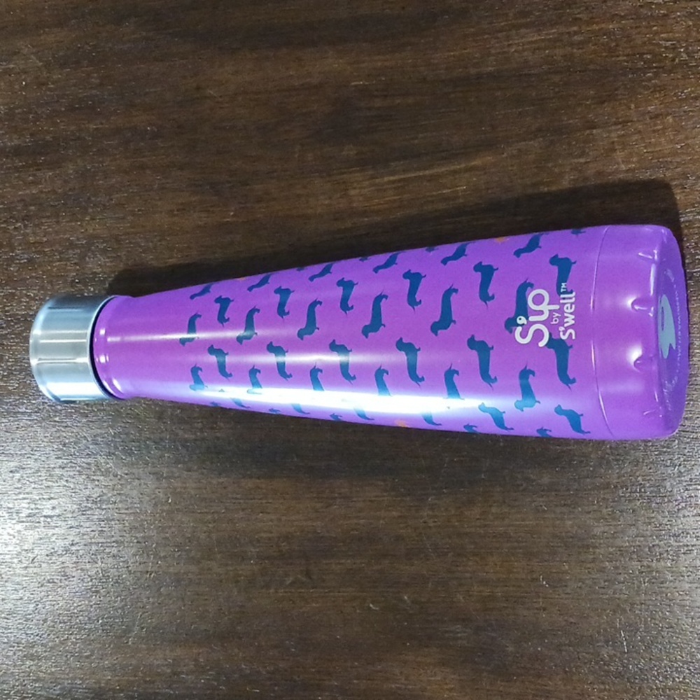 Dachshund Design Stainless Water Bottle Sip by Swell 15oz 2010 purple blue oran
